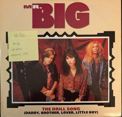 Mr Big The Drill Song Vinyl Record VG/VG A7712T 1991