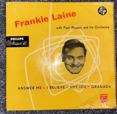 FRANKIE LAINE 45 EP Answer Me / I Believe / Hey Joe / Granada UK
