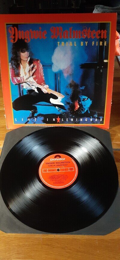 Yngwie Malmsteen Trial By Fire Live In Leningrad Vinyl LP 1989 EU 1st EX EX