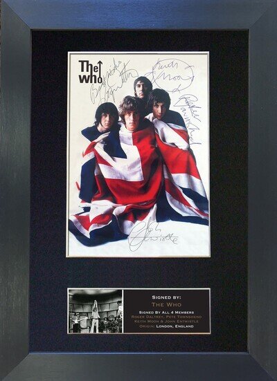 #448 THE WHO Keith Moon Signed Autograph Rare Mounted Photo Repro A4 Print