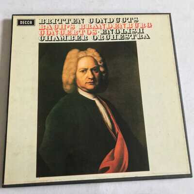 Bach Brandenburg Concertos 1-6 BRITTEN Decca 2LP Vinyl Box SET 410-11 *WR