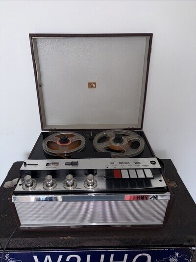 VINTAGE HMV 2208 1970s REEL TO REEL -TAPE PLAYER- TESTED Do Read Nice Player