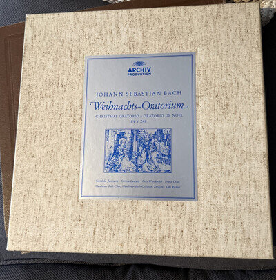 JS Bach The Christmas Oratorio BWV 248 1965 Vinyl 3LP Box Vinyl Set Excellent +