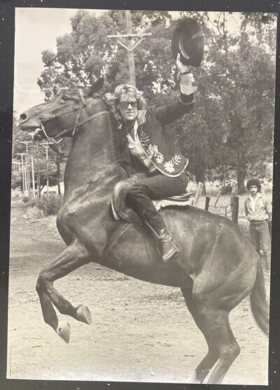 Vintage Black-And-White Stuart Copeland The Police Poster