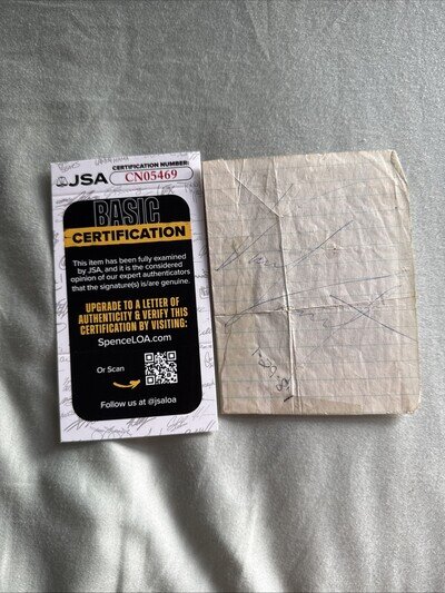 Vinnie Vincent Authentic Autograph Signed Vintage Paper – KISS – JSA Certified