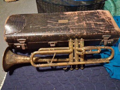 Vintage Brass Cornet 1937 Regent Ohio Music Instrument