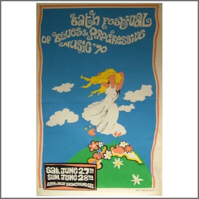 Led Zeppelin 1970 Bath Festival Concert Poster (UK)