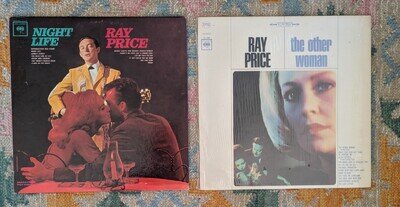 Ray Price - Night Life / The Other Woman VINYL 2 LP Bundle Job lot RARE