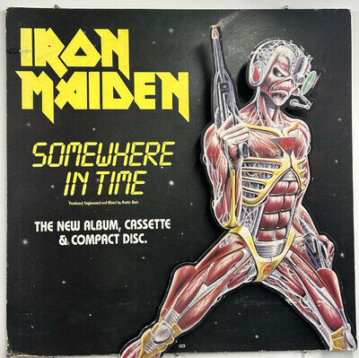 Iron Maiden EMI 3D Standee Original 1986 Somewhere in Time Promo Display 74x75cm