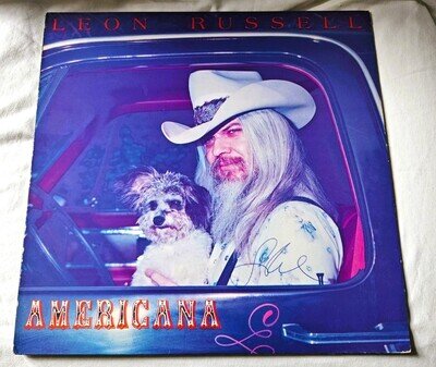 LEON RUSSELL -AMERICANA **SIGNED** UK LP PARADISE RECORDS K56534 1978 - EX/VG+