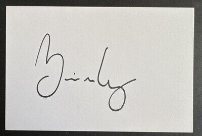 QUEEN - Brian May Autograph. Hand Signed 6x4 Card
