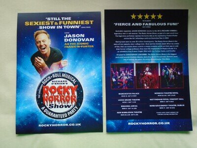 Richard O'Brien's ROCKY HORROR SHOW Jason Donovan UK Tour 2025 Promo flyers x 2