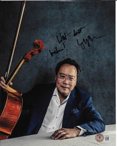 YO-YO MA Signed Autographed 8x10 Photo Beckett BAS COA Cellist