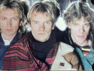 Original 1983 The Police Poster Sting New Wave Vintage 34.5x23