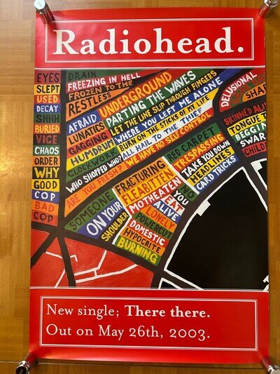 Radiohead / There,there 2003 UK Original Promo Poster 20x30in 508x760mmm