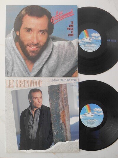 LEE GREENWOOD Bundle of 2 x LP - The Wind Beneath My Wings & Love Will Find Its
