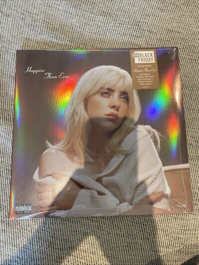 Billie Eilish - Happier Than Ever RSD Rainbow Foil Vinyl (New & Sealed)