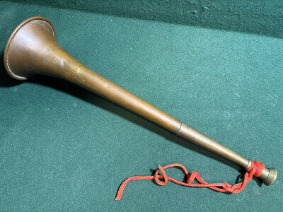 Antique Copper & Brass Hunting Horn / Coach Signal Bugle 36cm