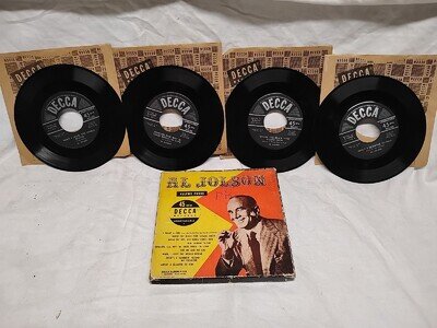 Al Jolson Volume Three 4 x 45 RPM Box Set Decca records 9-158 1951