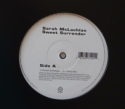 Vinyl Record - Sarah McLachlan ‎– Sweet Surrender (DJ Tiësto Remix) 12" US 2001