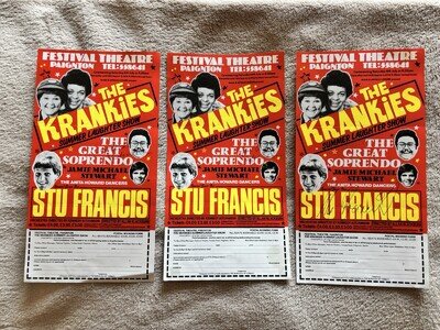 THE KRANKIES- PAIGNTON- RARE FLYERS X 3