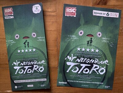 My Neighbour Totoro Ghibli West End Theatre Original Promo Flyers Handbills x2