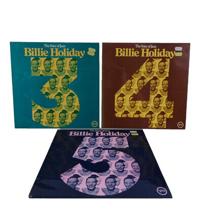 Billie Holiday Voice of Jazz Vol 3,4,5 Verve LP 2304 113/4/5 1974 EX/VG+