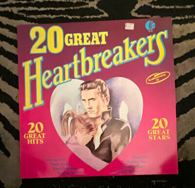 K-tel 20 Great Heartbreakers 12" Vinyl LP Pop Paul Anka Various Artists