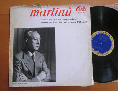 SUA 10386 ED1 Martinu Violin Piano Concertos Belcik Palenicek Supraphon Mono 1st
