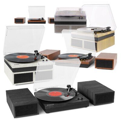 Fenton RP165 Modern Record Player with Stereo Speaker System and Bluetooth