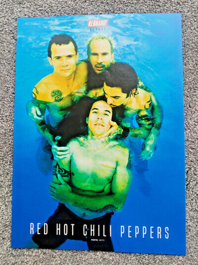 Red Hot Chili Peppers - Kerrang Poster - Anthony Kiedis, Flea, RHCP - RARE!