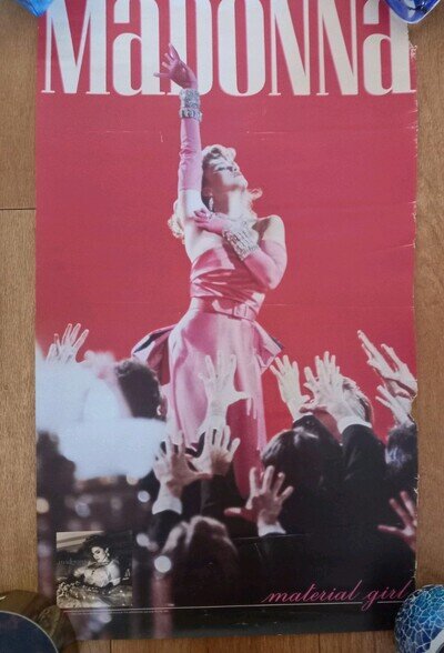 Original Vintage Material Girl Madonna Record Store Poster RARE!