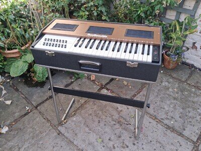 Vintage late 1960s J. Busilacchio portable electric chord organ. Fully working.