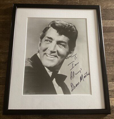 Original DEAN MART8N Hand Signed Photo Autograph (Professionally Framed)