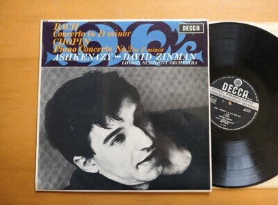 SXL 6174 Bach Concerto Chopin Piano Concerto 2 Ashkenazy Zinman Decca WBg 1st VG