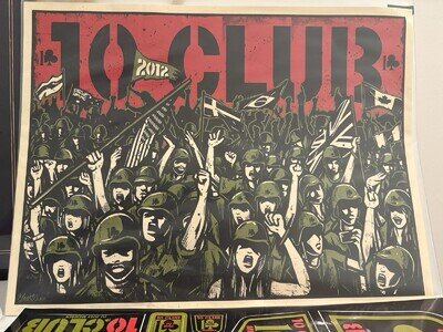 Pearl Jam 2012 Ten Club (10 Club) Poster And Stickers