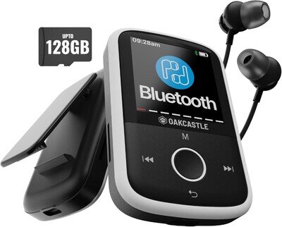 Oakcastle MP250 Bluetooth MP3 Player 16GB Sports Clip