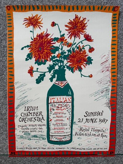 1987 'Irish Chamber Orchestra' Italian classical concert poster - Dublin