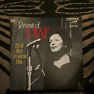 Édith Piaf Portrait of Piaf 1980 12" Black Vinyl Double LP EMI DUO 109