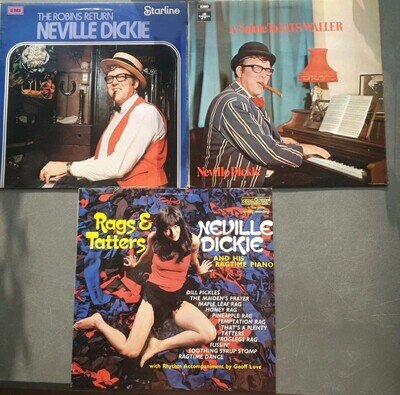 JOB LOT OF 3 X NEVILLE DICKIE 12" VINYL LPS ALL LISTED AND GRADED