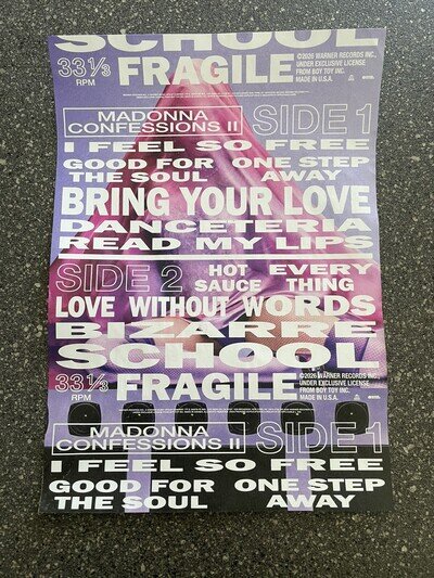 Madonna Confessions on a Dancefloor II London Pop Up Promo Pride Wkend Poster