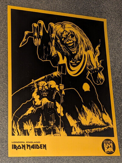 IRON MAIDEN Eddie’s Dive Bar LtdEd poster litho print London 2025 Rare NO NUMBER