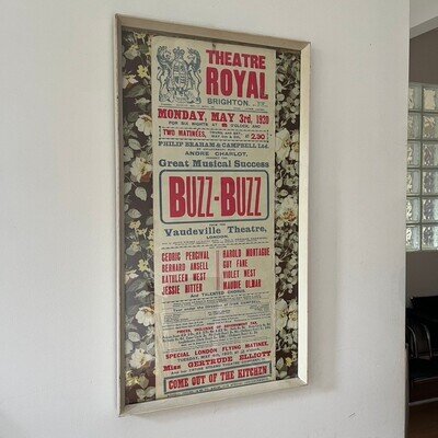 Original 1920 Buzz-Buzz Theatre Royal BRIGHTON Poster Vaudeville Theatre
