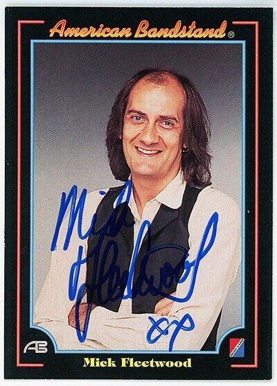 1993 -MICK FLEETWOOD- MEARS Signed/Autograph/Auto American Bandstand Music Card