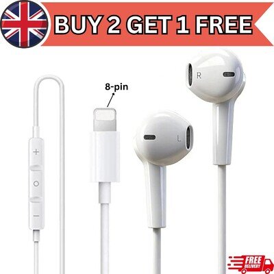 For iPhone Headphones Earbuds Wired Earphones For iPhone 14/13/12/11/X/XR/8 New