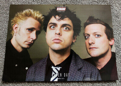 GREEN DAY - Kerrang Poster - Billie Joe Armstrong, Tré Cool, Mike Dirnt - RARE