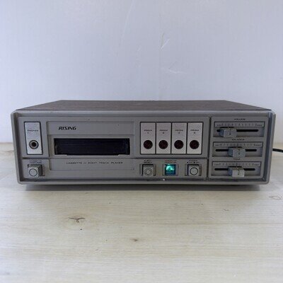 Vintage Rising CPT-602 8 Track Player Dual Tape Mode Made In Japan 1970s