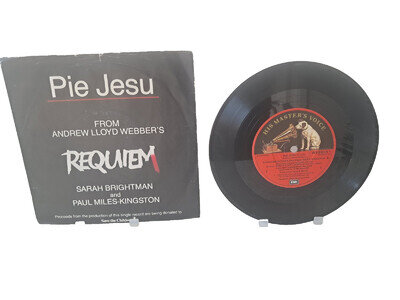 SARAH BRIGHTMAN & PAUL MILES KINGSTON - PIE JESU 7'' P/S 1985 VINYL VG £3.49