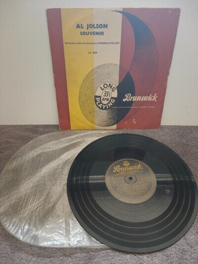 AL JOLSON - Souvenir - 10" Vinyl LP - Brunswick LA 8509 - 1951 - 8 Jazz Tracks