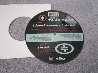 7" vinyl record ,picture disc ,Take that ,I found heaven